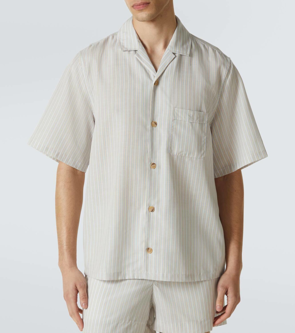 King & Tuckfield Striped bowling shirt