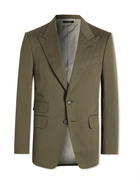 TOM FORD - Shelton Slim-Fit Cotton-Blend Twill Suit Jacket - Green