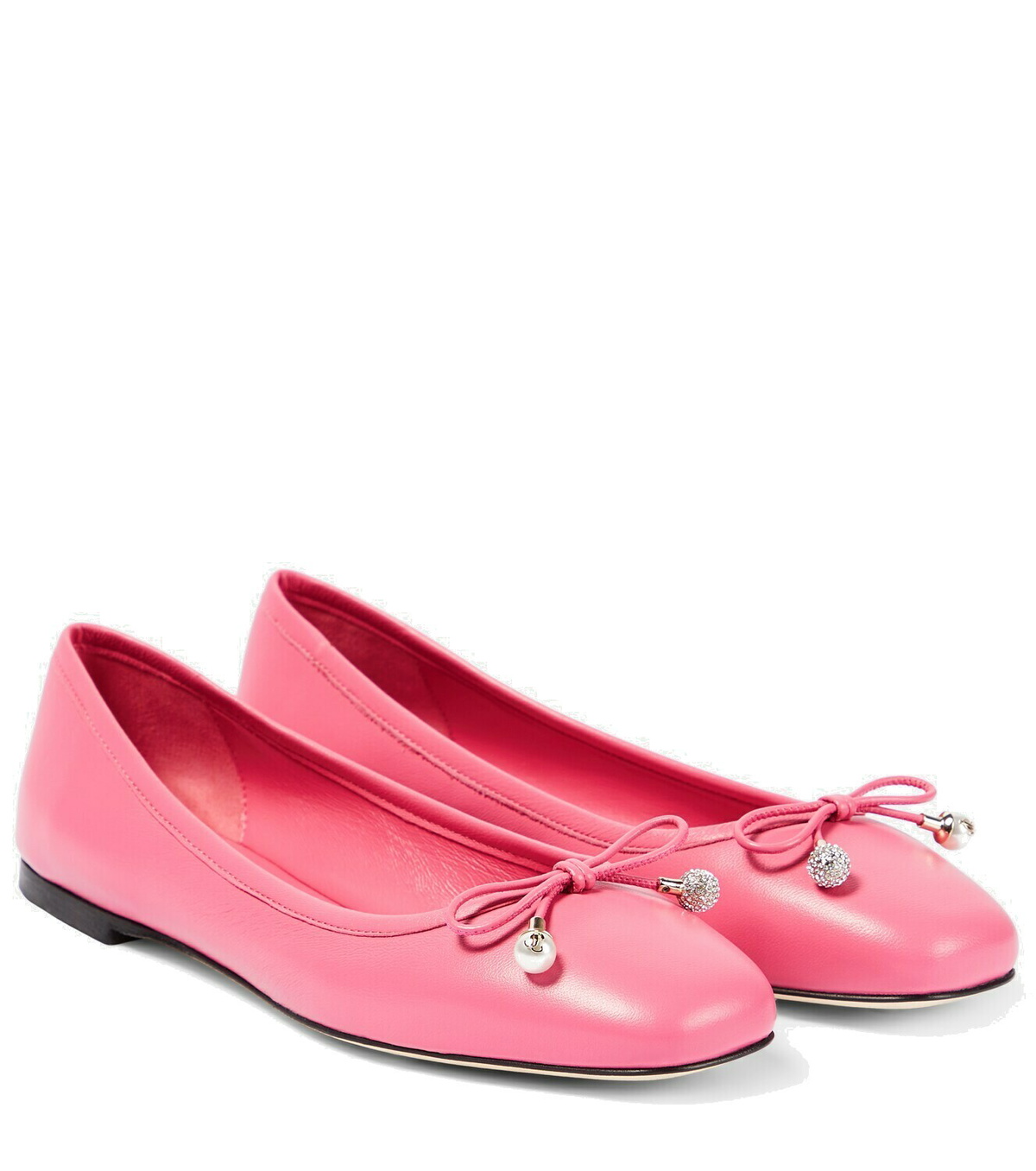 【JIMMYCHOO】 pink elme flats (関税送料込) Jimmy Choo Elme leather ballet flats Jimmy Choo