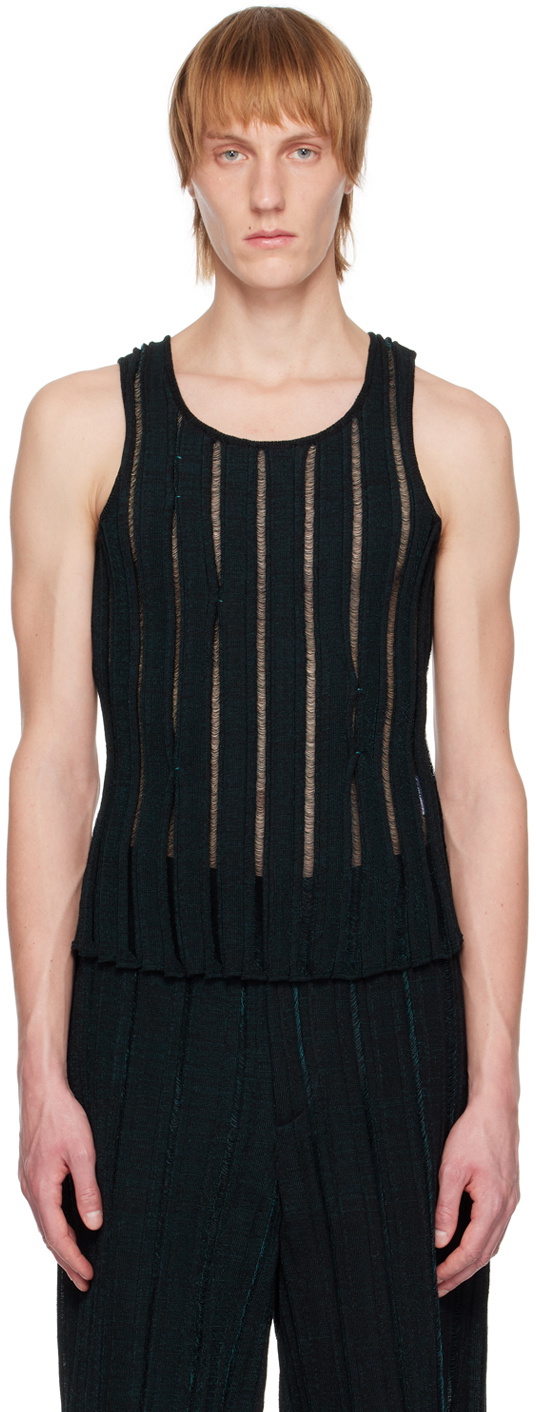 Steven Passaro SSENSE Exclusive Black Khanh Brice Nguyen Edition Tank Top