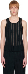 Steven Passaro SSENSE Exclusive Black Khanh Brice Nguyen Edition Tank Top