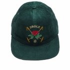 Drôle de Monsieur Men's Drole De Monsieur Velour Rose Cap in Dark Green 