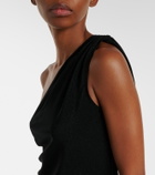 Balmain Ruched one-shoulder minidress