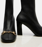 Gucci Signora Horsebit leather ankle boots
