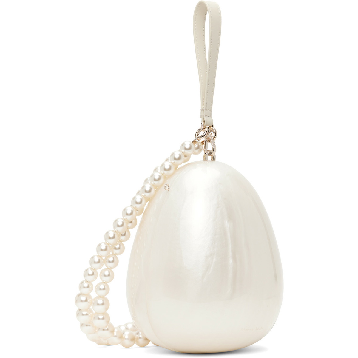 Simone Rocha Off-White Large Pearl Egg Bag