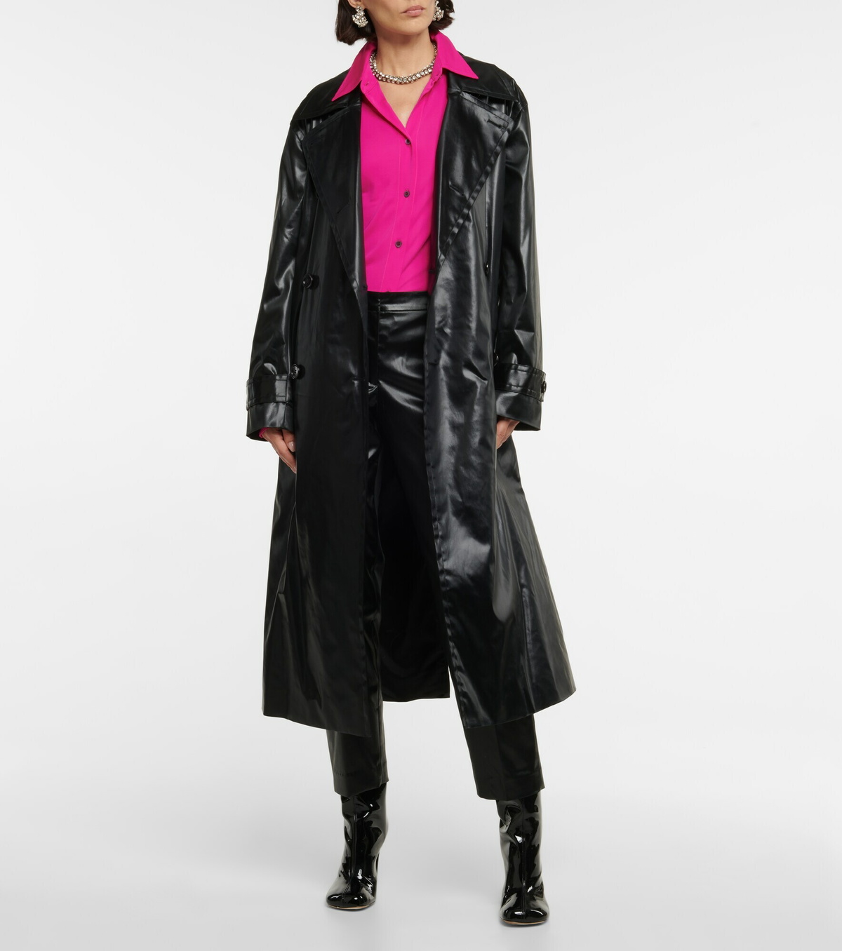 Dries Van Noten - Faux leather trench coat Dries Van Noten