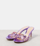 Gianvito Rossi 70 metallic leather mules