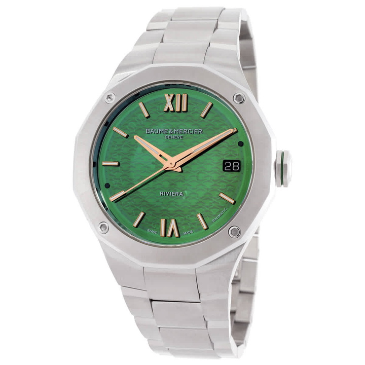 Photo: Baume et Mercier Riviera Automatic Green Dial Watch M0A10770