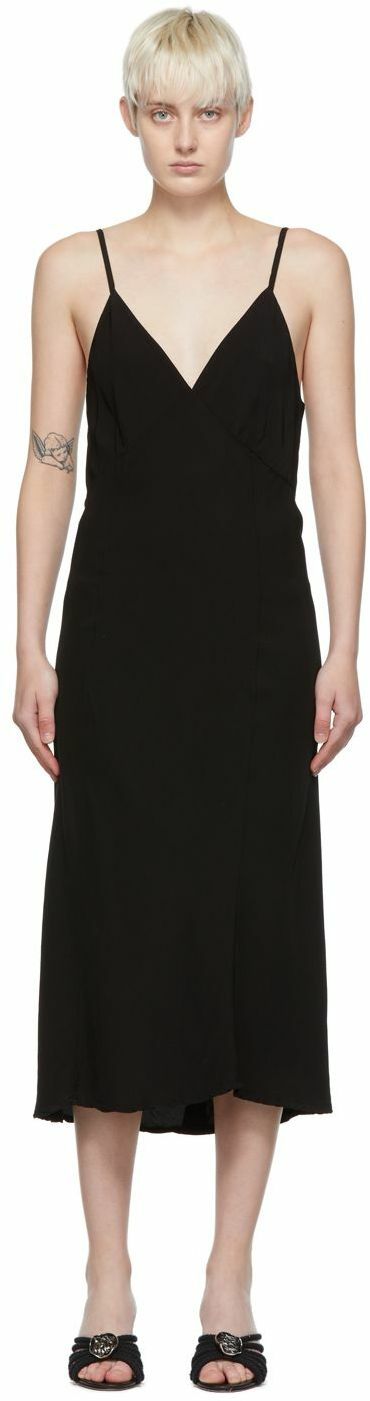 LACAUSA Black Freya Midi Dress