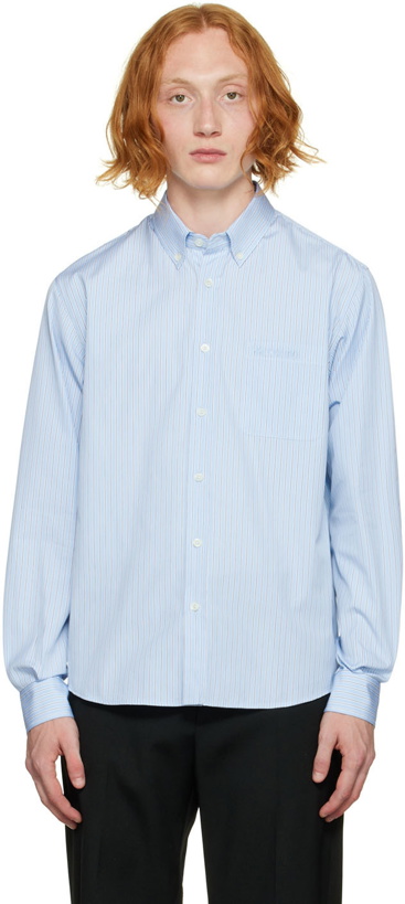 Photo: Valentino Blue Striped Shirt