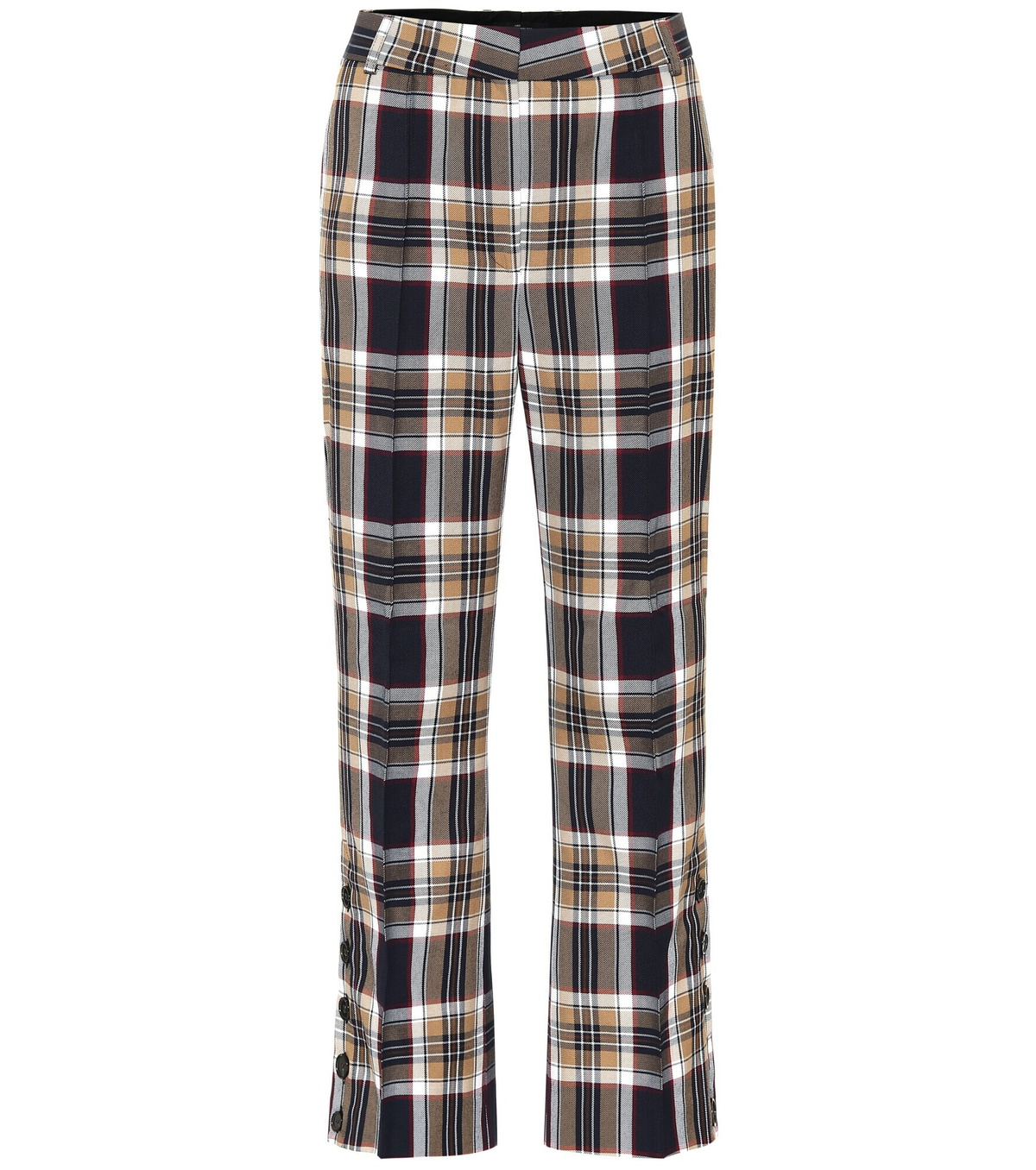 Rokh - Checked high-rise flared pants Rokh