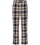 Rokh - Checked high-rise flared pants
