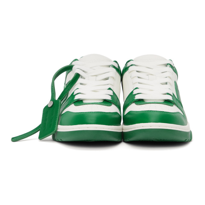 Off-White Green and White Out Of Office Sneakers Off-White