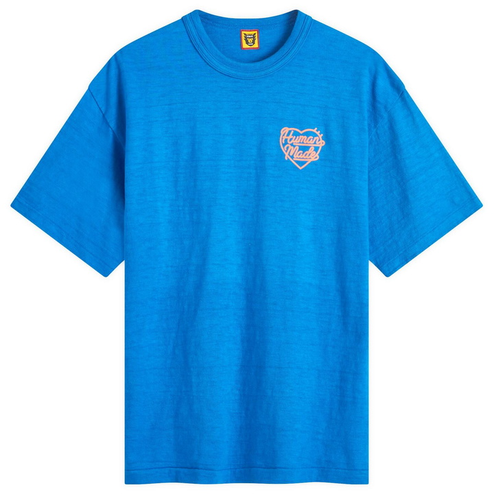 Photo: Human Made Men's Coloured Small Heart T-Shirt in Blue