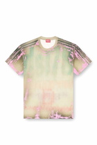 Diesel T-shirt in cracked leather-effect jersey - T-Shirts Mens in Multicolor