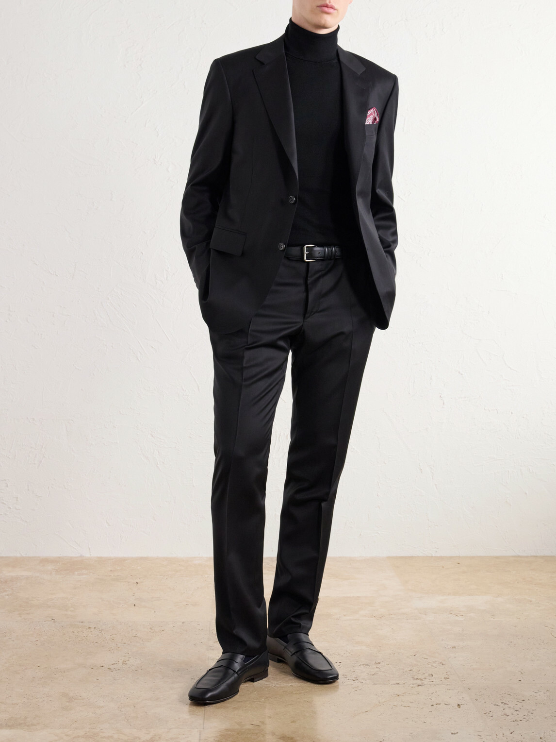 Canali - Slim-Fit Tapered Wool-Twill Suit Trousers - Black