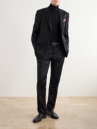 Canali - Slim-Fit Tapered Wool-Twill Suit Trousers - Black