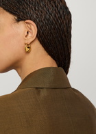 Saint Laurent Creole Hoop Earrings - Gold - One Size
