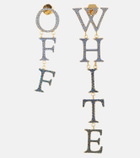 Off-White Crystal-embellished logo earrings