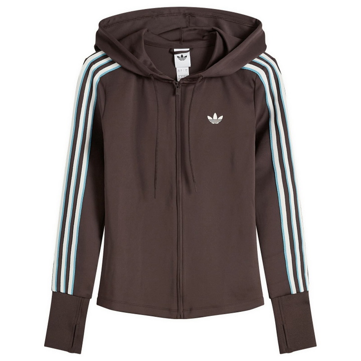 Photo: Adidas Women's Trefoil Hoodie in Aurora Coffee