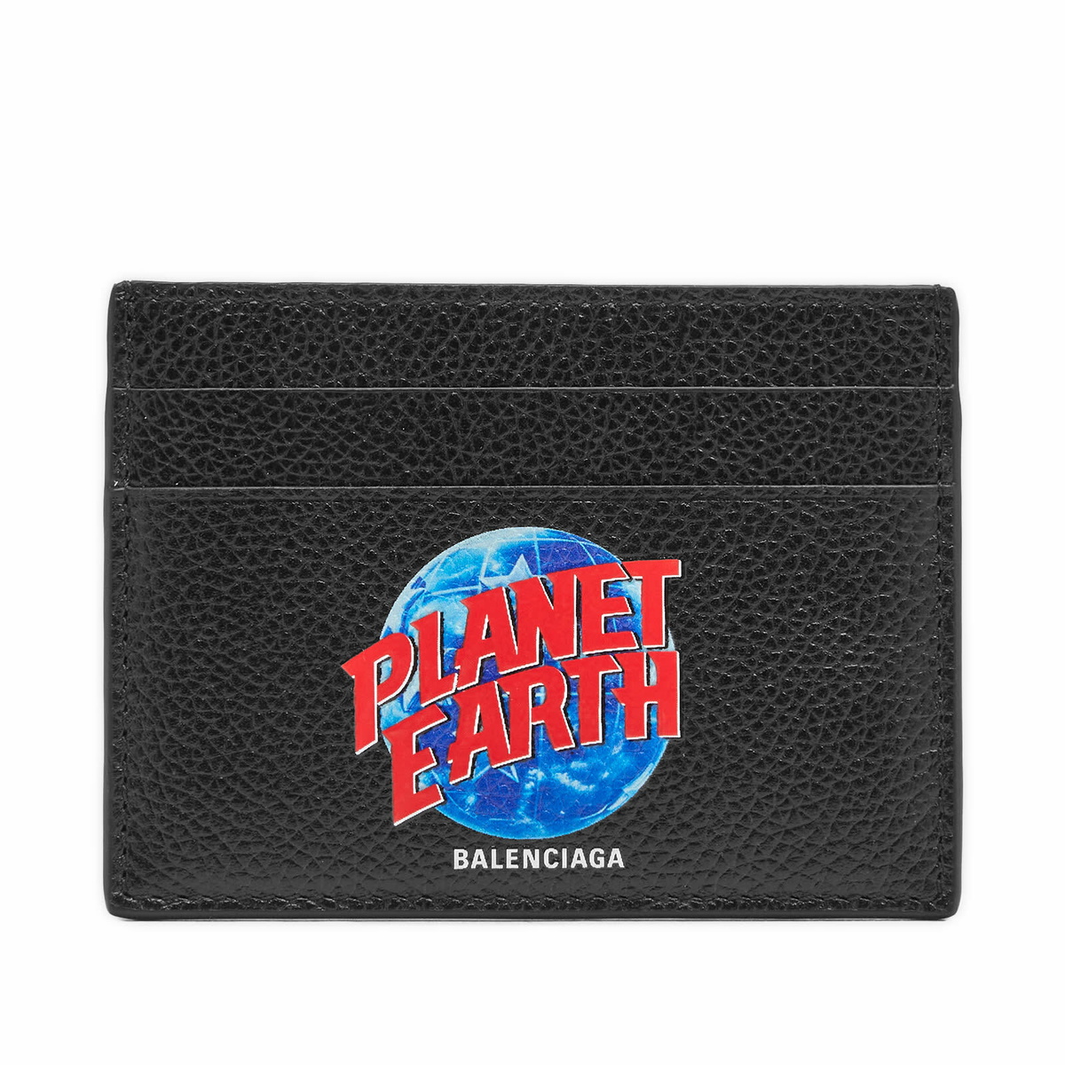 Balenciaga Men s Planet Earth Card Holder in Black Blue Red