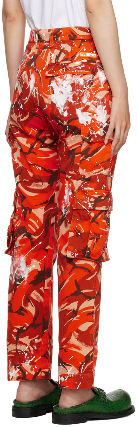 Martine Rose Orange Camouflage Trousers