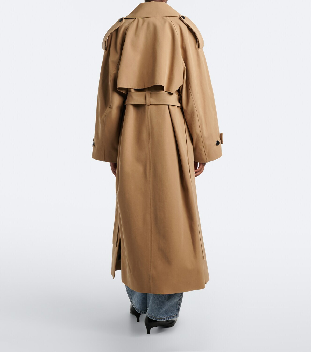 Róhe Cotton and wool-blend belted coat