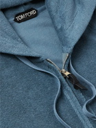 TOM FORD - Slim-Fit Cotton-Terry Zip-Up Hoodie - Blue