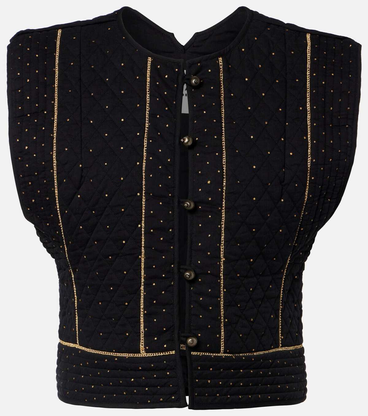 Marant Etoile Volana embellished cropped cotton vest
