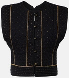 Marant Etoile Volana embellished cropped cotton vest