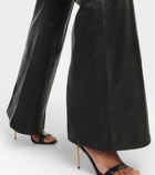 Balmain Flare leather pants