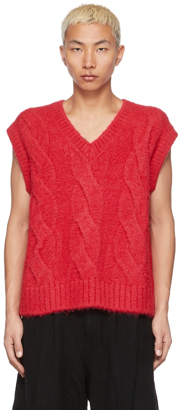 Photo: We11done Pink Cable Knit Vest