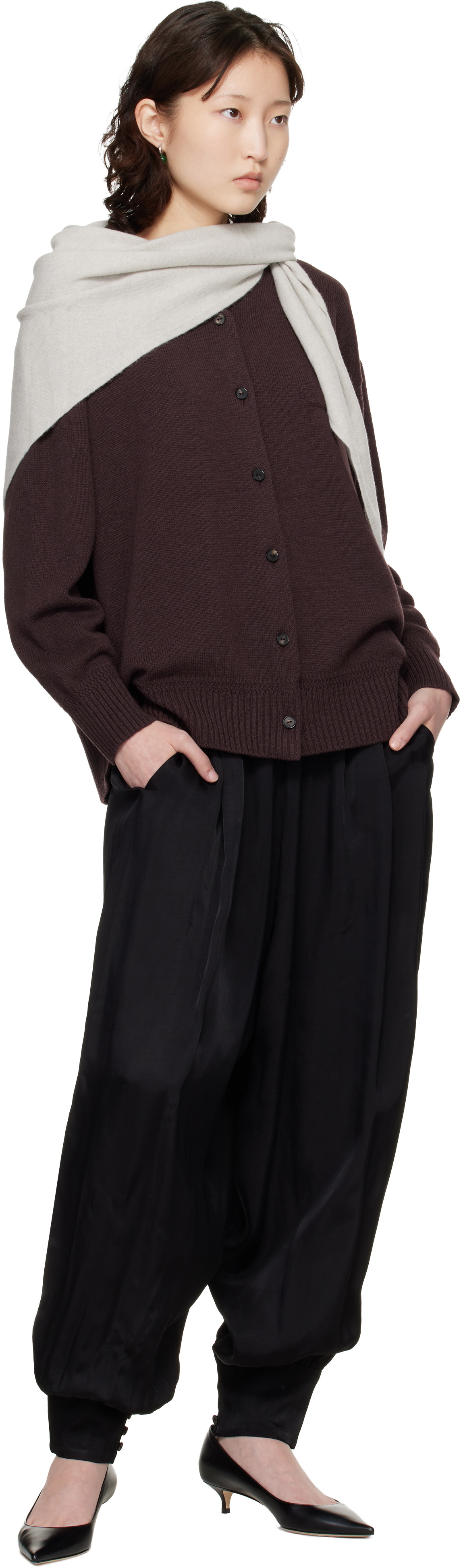 Cordera Burgundy Merino Wool Cardigan