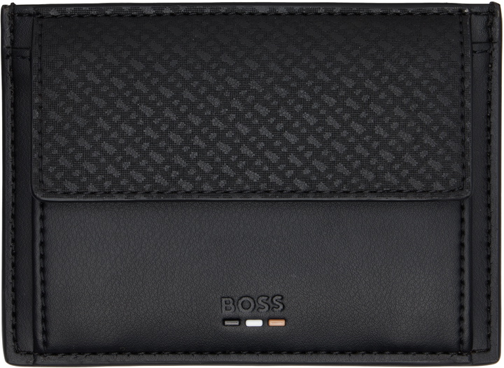 Photo: BOSS Black Embossed Logo Coin & Card Holder