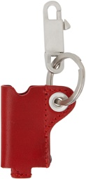 Rick Owens Red & Silver Mini Lighter Holder Keychain