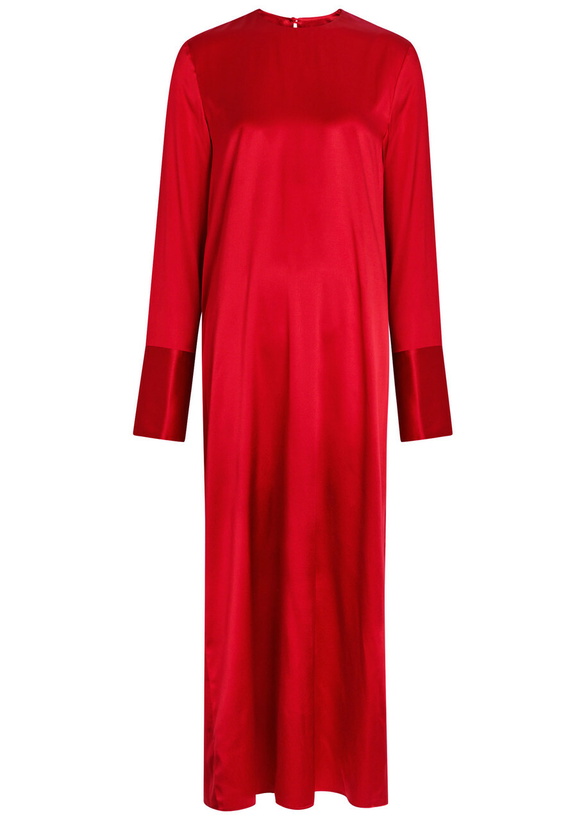 Photo: Armarium Bruna Stretch-silk Midi Dress Red
