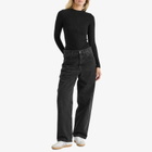 Joah Brown Women's Invisible Zip Long Sleeve Top in Black