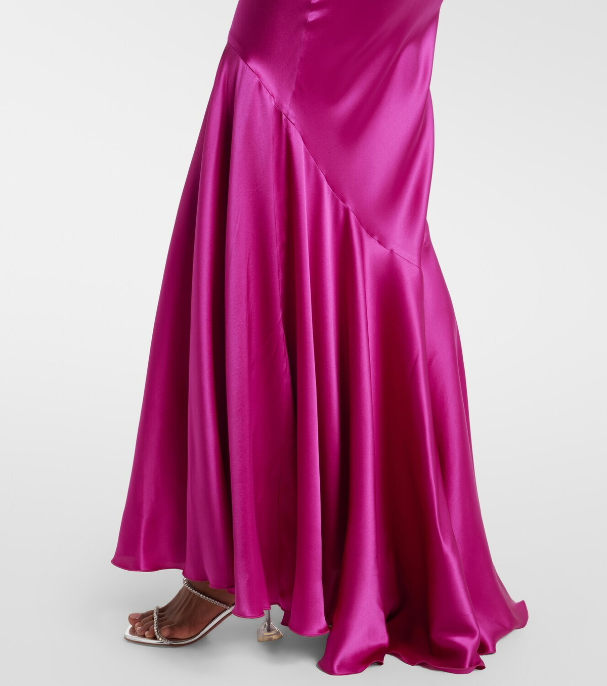 Nina Ricci Open-back silk-blend satin maxi dress
