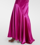 Nina Ricci Open-back silk-blend satin maxi dress