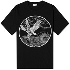 Dries Van Noten Men's Hertz Regular Eagle T-Shirt in Black