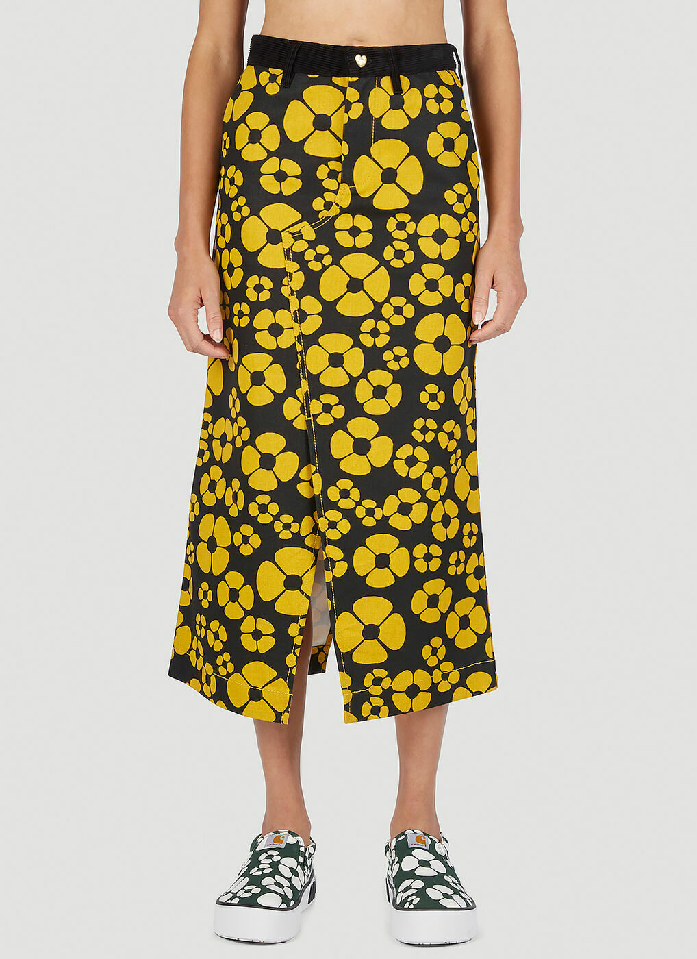 ★MARNI★ Marni x Carhartt WIP Floral Print Midi Skirt Sunfl Marni x Carhartt - Floral Print Skirt in Yellow