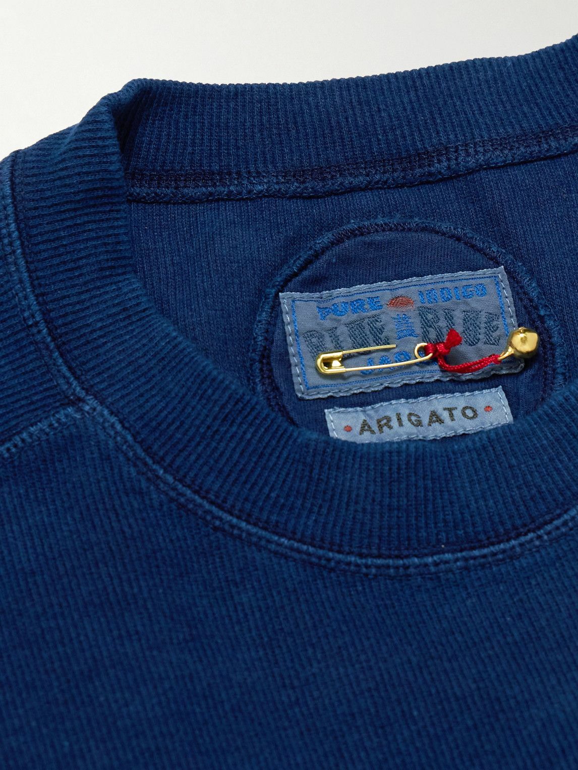 Blue Blue Japan - Indigo-Dyed Ribbed Stretch-Cotton Jersey Sweatshirt - Blue