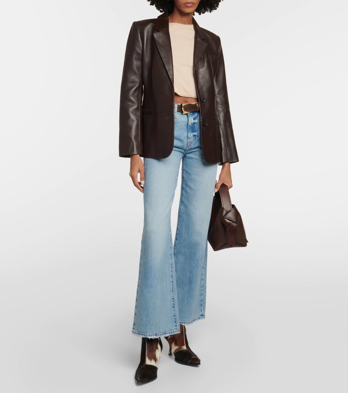 Frame Le Jane high-rise wide-leg jeans Frame Denim