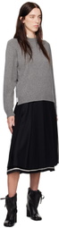UNDERCOVER Gray & White Knit Sweater