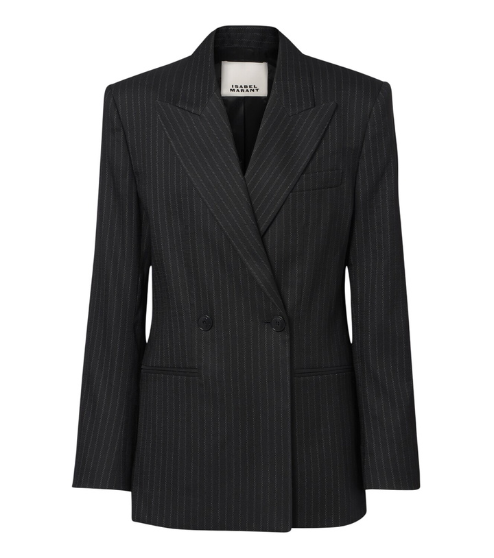 Photo: Isabel Marant Ranya pinstripe wool-blend blazer