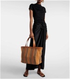 Toteme Leather-trimmed canvas tote bag