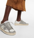 Golden Goose - Stardan leather and glitter sneakers