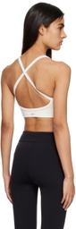 Alo White Seamless Sports Bra