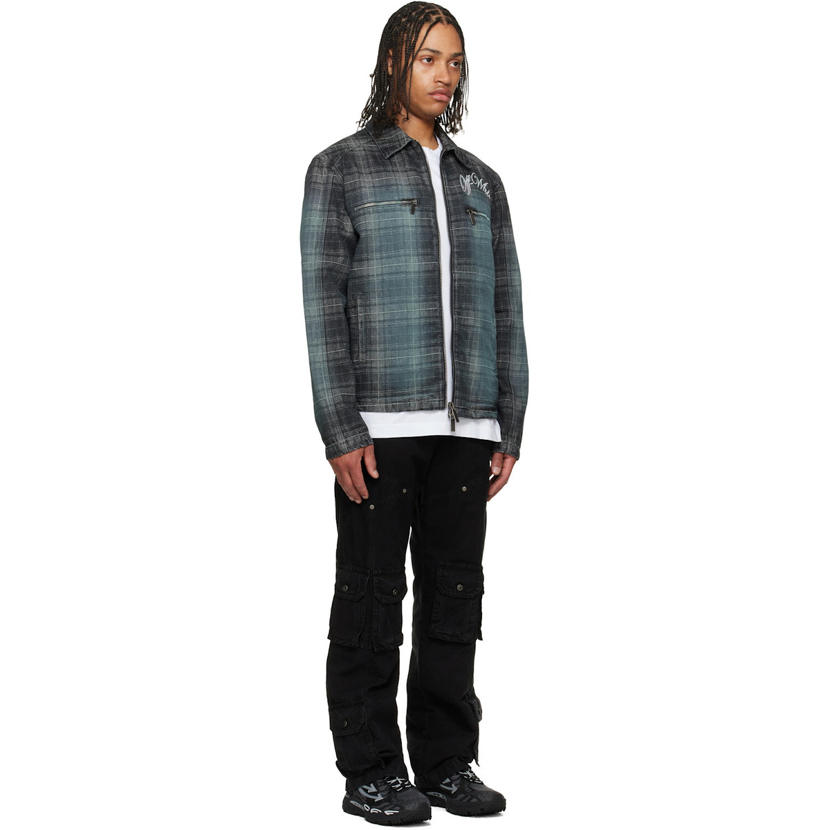Off-White Black Owr Gd Cot Multipkt Relax Cargo Pants