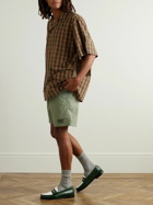 Wacko Maria - Straight-Leg Logo-Print Shell Drawstring Shorts - Green